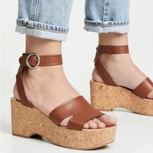 Dolce Vita Linda tan cork wedge sandals